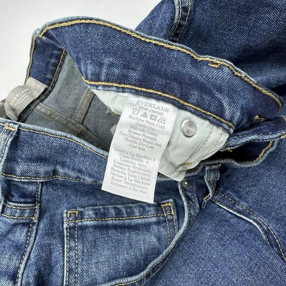 Everlane Women's‎ NWT Indigo The Original Cheeky Straight Jean W30 Crop/L26 - Picture 7 of 13